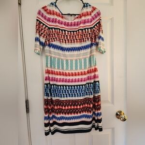 Eliza J size 6 vibrant abstract cocktail shift dress